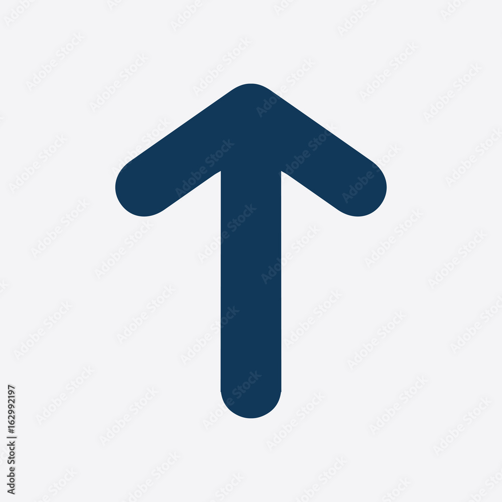 Arrow icon. Pointer direction for land navigation.