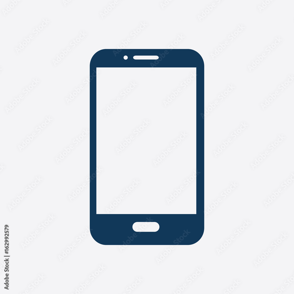 Vector illustration of smartphone icon. Flat design style. Vector illustration of smartphone icon. Flat design style.