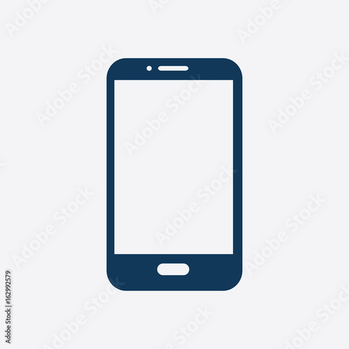 Vector illustration of smartphone icon. Flat design style. 