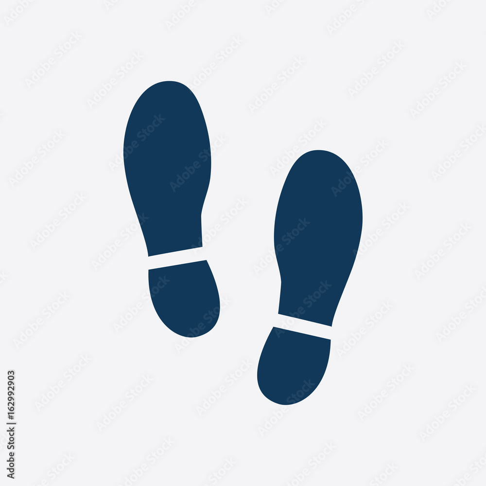 Black Imprint soles shoes icon. Flat design style. Black Imprint soles shoes icon. Flat design style.