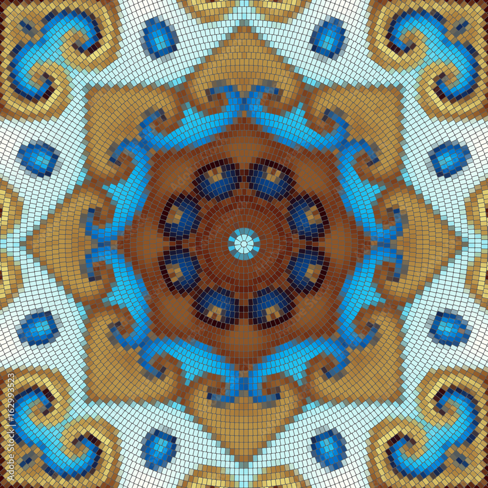 Seamless background pattern. Decorative geometric mosaic art pattern. Seamless background pattern. Decorative geometric mosaic art pattern.
