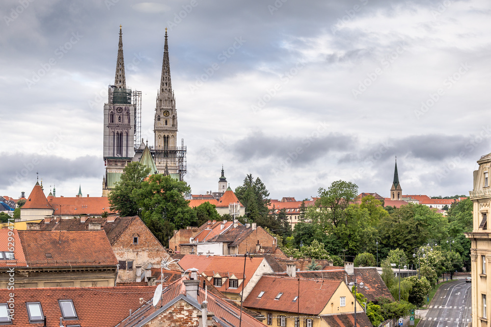 Cathedral of Zagreb, capital city of Croatia in Europe