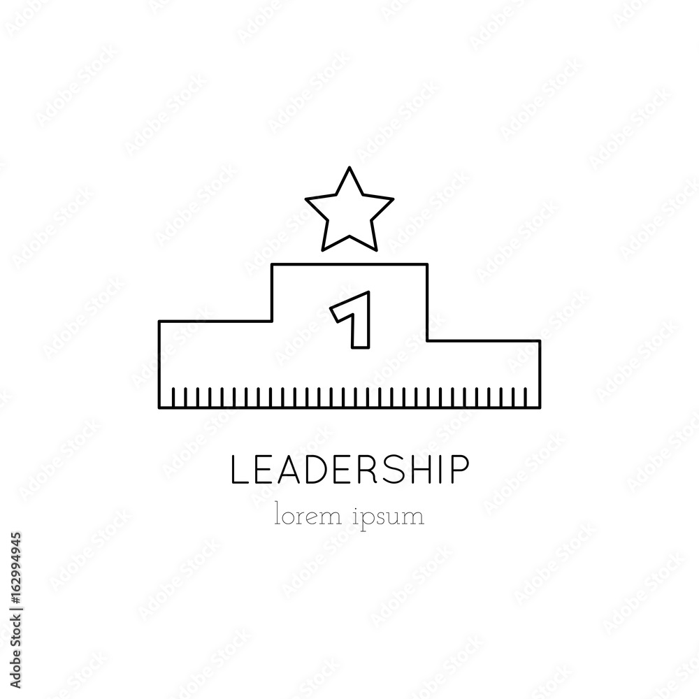 Leadership line icon