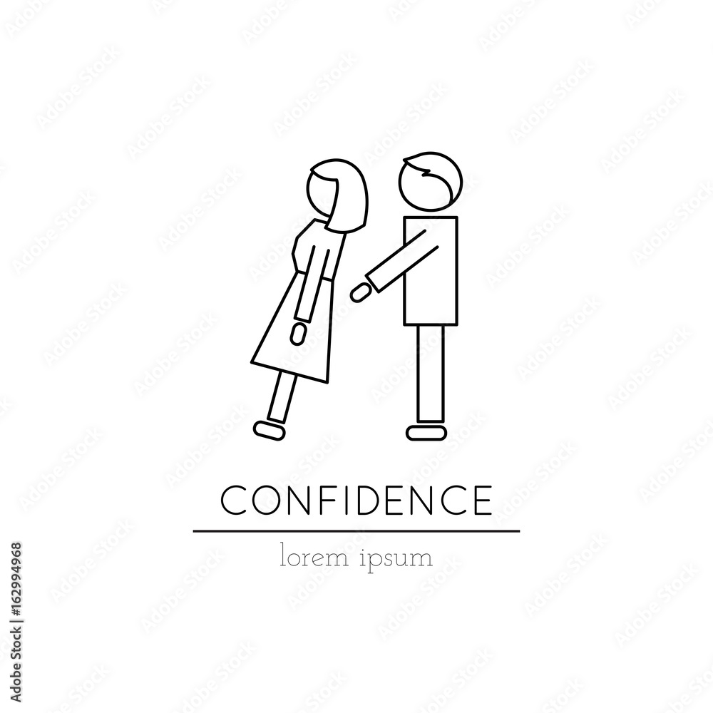 Confidence line icon