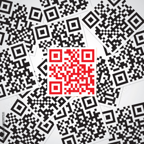 Sample red qr code