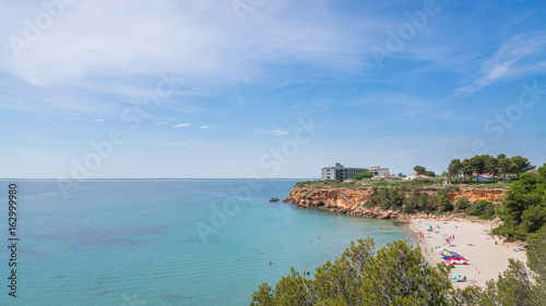 The beach Cap Roig near L'Ampolla, Catalonia, Spain