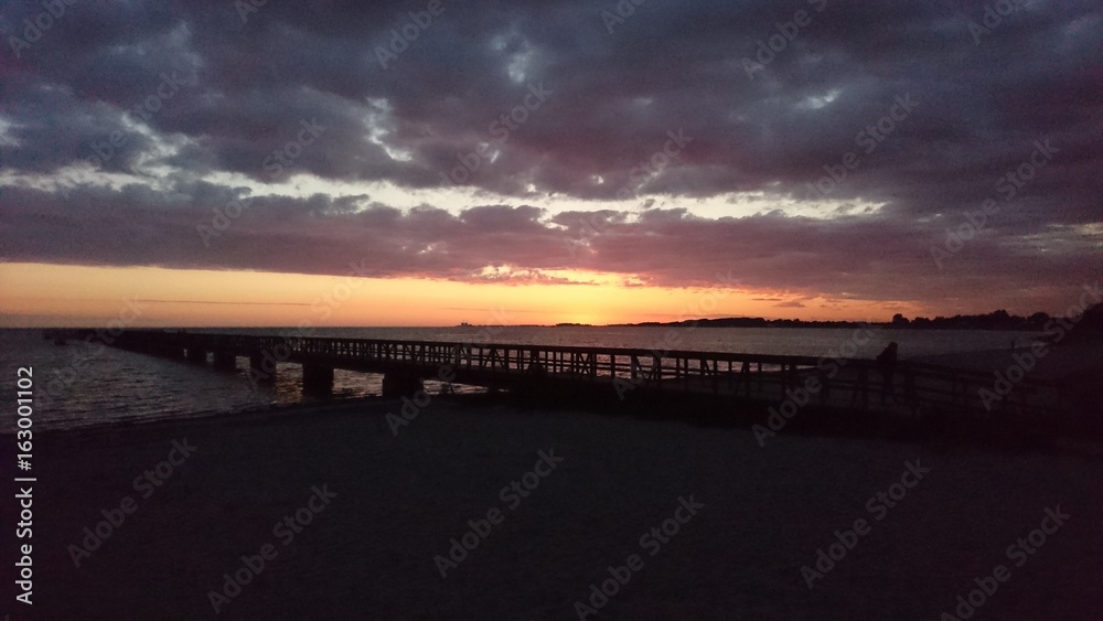 Dock in the sunset