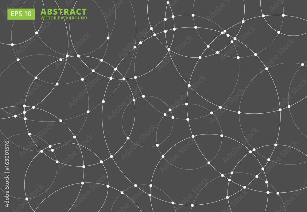 Abstract lines circles round Overlap . concept for your design, Vector Illustration