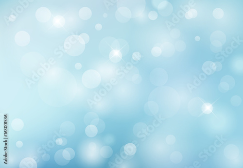 abstract spring summer bokeh light blue background. Vector Illustration