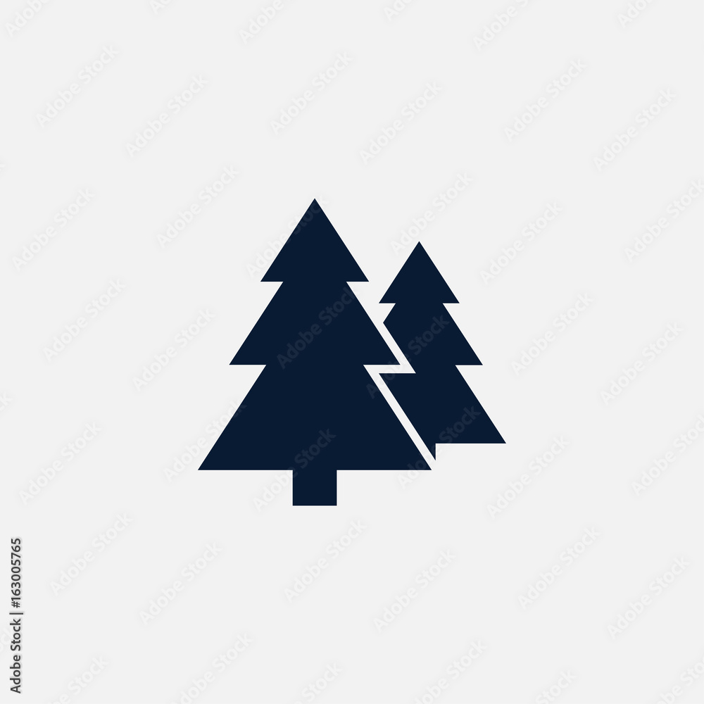 Christmas tree icon simple