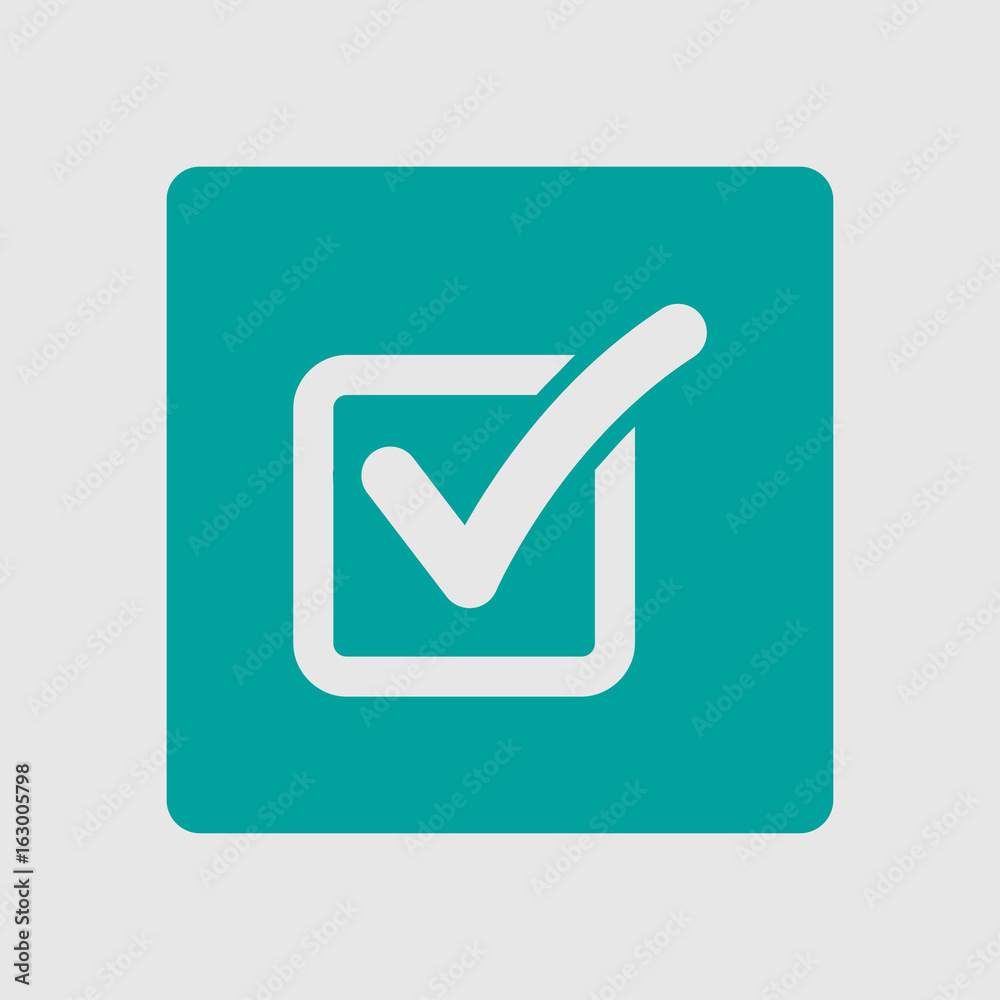 Check list button icon. Check mark in box sign. Check list button icon. Check mark in box sign.
