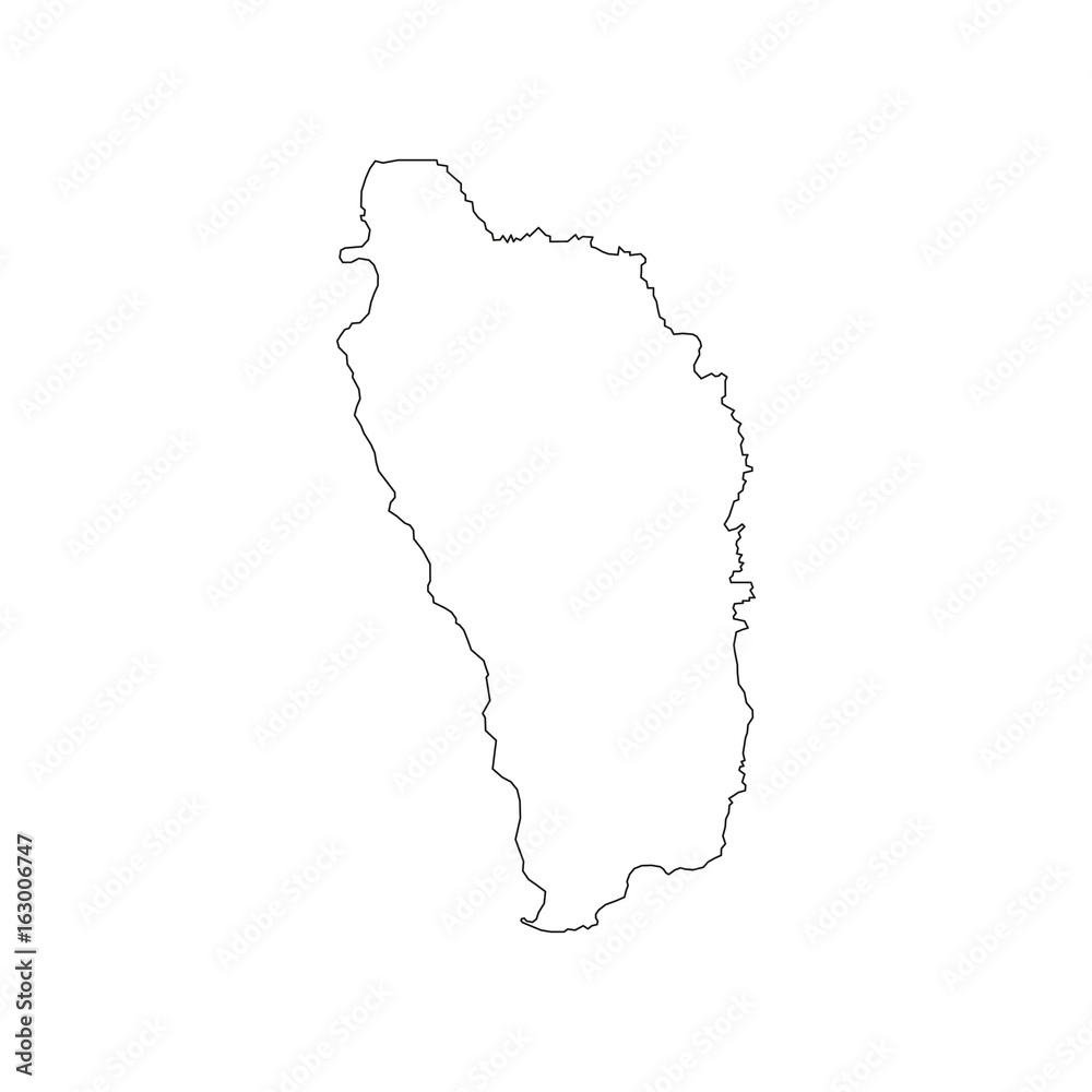 Dominica map silhouette