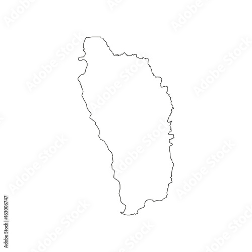 Dominica map silhouette