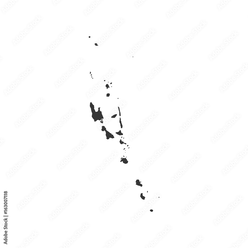 Vanuatu map silhouette