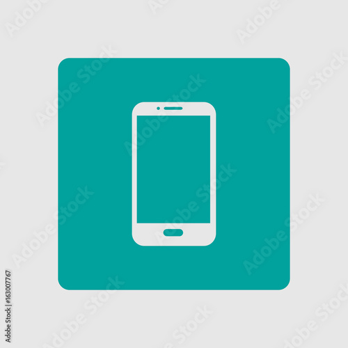 Vector illustration of smartphone icon. Flat design style. 