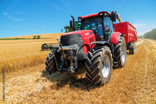 Fototapeta la moisson un travail d'équipe