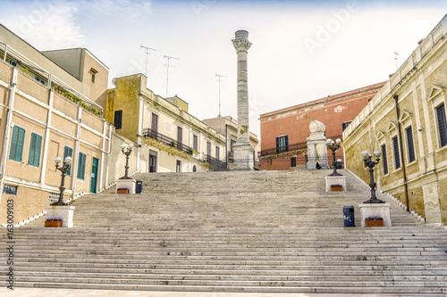 Obraz na płótnie Roman column in city center of Brindisi, south Italy w salonie