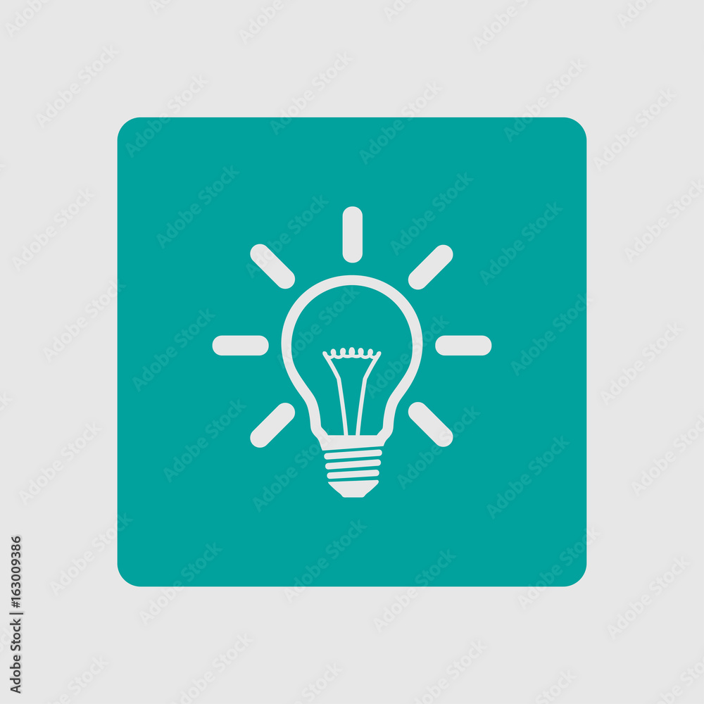 Light lamp sign icon. Idea bulb symbol. Flat design style. Light lamp sign icon. Idea bulb symbol. Flat design style.