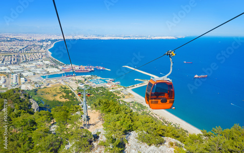 Aerial view of Antalya from Tunektepe Cableway