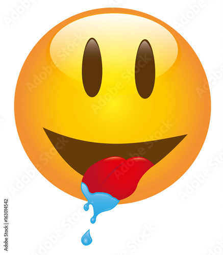 Sabbernder Smiley - Vektor
