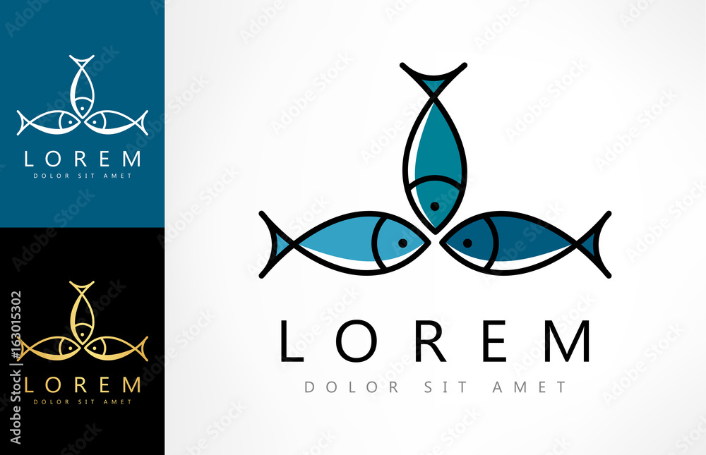 Naklejka premium fish logo