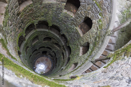 The Initiation well of Quinta da Regaleira in Sintra, Portugal photo