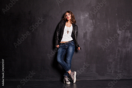 girl Street style jeans jacket