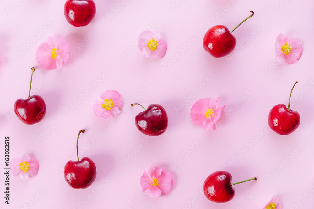 cherries and flowers cherries and flowers