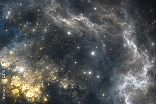 Fototapeta Naklejka Na Ścianę i Meble -  Giant glowing nebula. Space background with nebula and stars