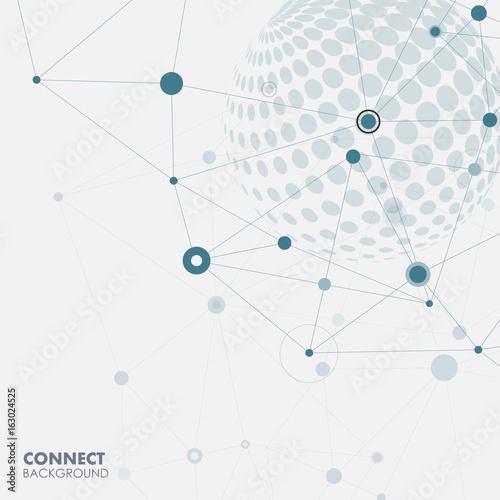 Vector world globe, connect concept design illustration