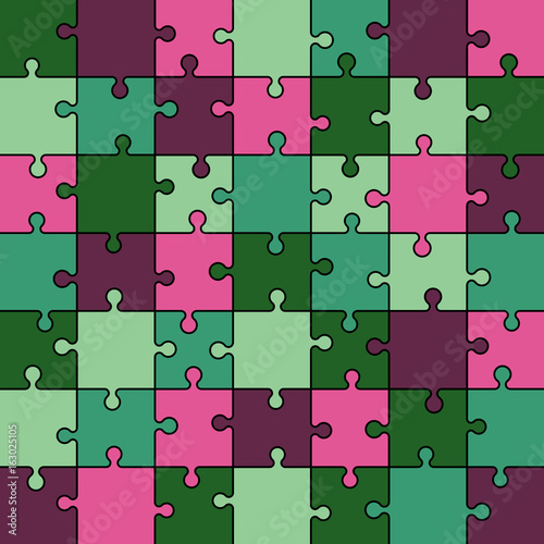 Jigsaw puzzle. Vector illus...