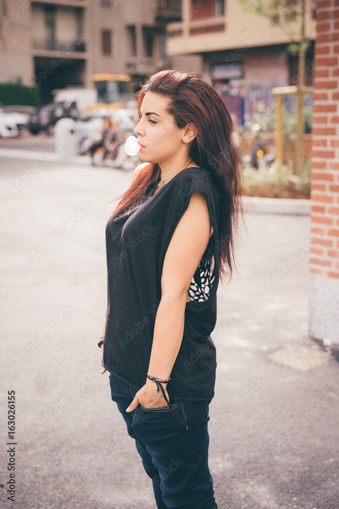 Young beautiful reddish brown hair girl Young beautiful reddish brown hair girl