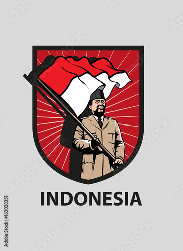vector abstract, Indonesia independence day