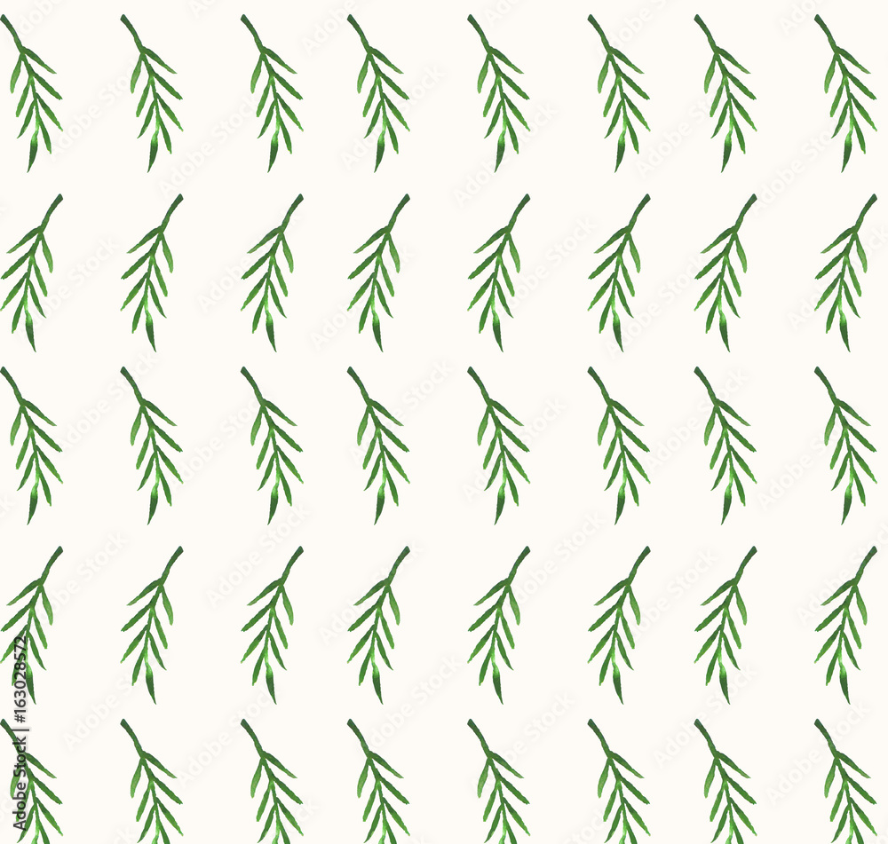 Fototapeta premium Rustic floral seamless pattern, hand drawing watercolor pattern