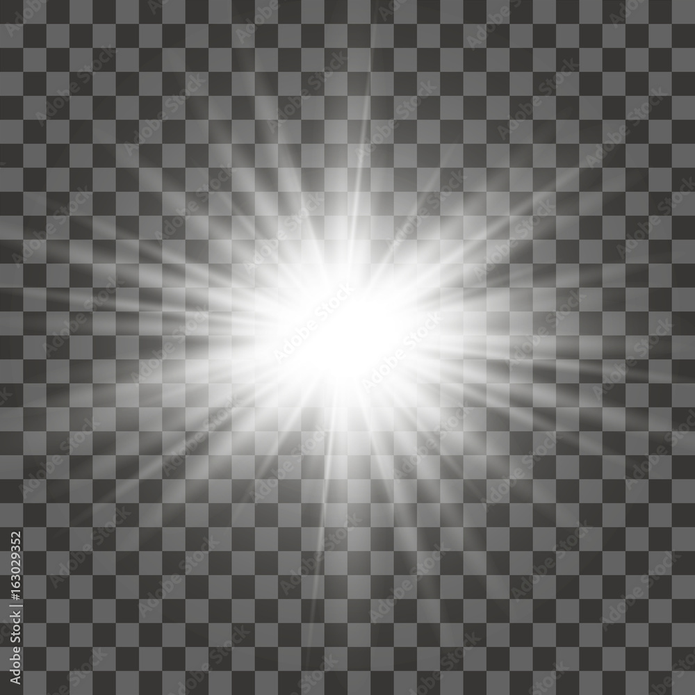 Premium Vector  White glowing light explodes with ray. special