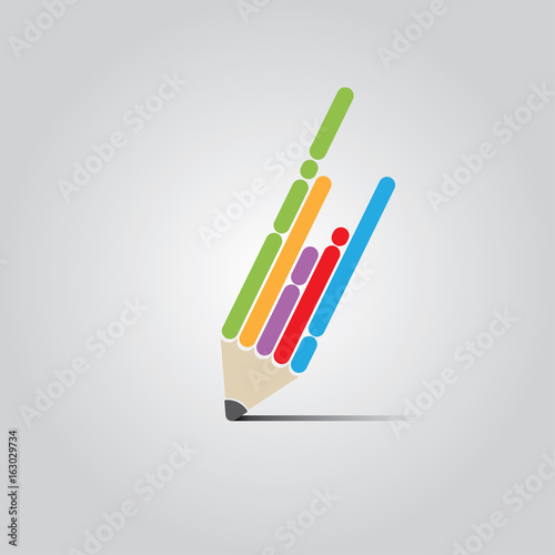 Colorful Flat Pen Design