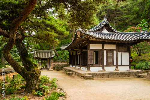 Ogyeon Jeongsa of Hahoe Village in Andong, Korea. (Hahoe village in South Korea is UNESCO world heritage site.)