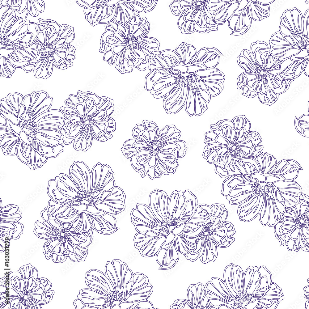 Fototapeta premium モダンな花柄