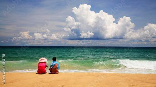 Friends together at Karon beach, Phuket