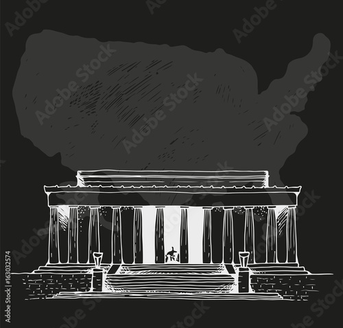 Lincoln Memorial vector illustration