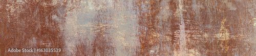 The Texture Of The Old Rusty Metal Plate. HD Panorama.