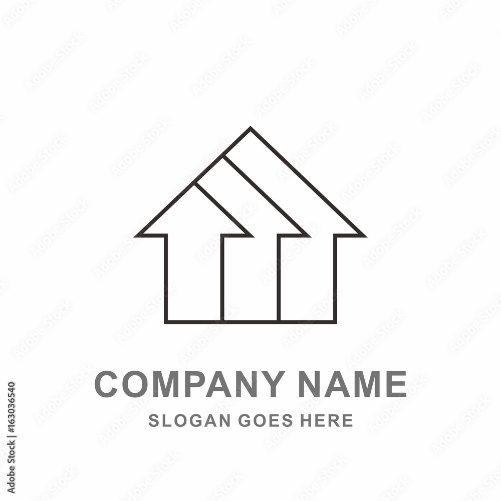 Simple Building House Shape Architecture Interior Construction Real Estate Business Company Stock Vector Logo Design Template Simple Building House Shape Architecture Interior Construction Real Estate Business Company Stock Vector Logo Design Template