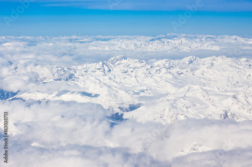 Alps - aerial view from window of airplane © Adamchuk