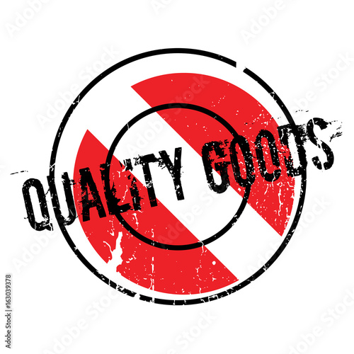 Quality Goods rubber stamp. Grunge design with dust scratches. Effects can be easily removed for a clean, crisp look. Color is easily changed.