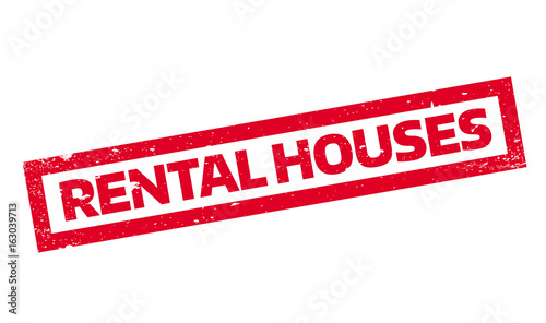 Rental Houses rubber stamp. Grunge design with dust scratches. Effects can be easily removed for a clean, crisp look. Color is easily changed.