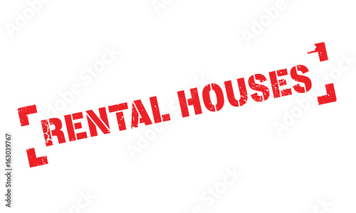 Rental Houses rubber stamp. Grunge design with dust scratches. Effects can be easily removed for a clean, crisp look. Color is easily changed.