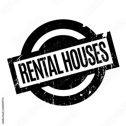 Rental Houses rubber stamp. Grunge design with dust scratches. Effects can be easily removed for a clean, crisp look. Color is easily changed.
