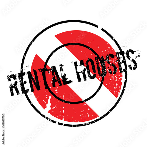 Rental Houses rubber stamp. Grunge design with dust scratches. Effects can be easily removed for a clean, crisp look. Color is easily changed.