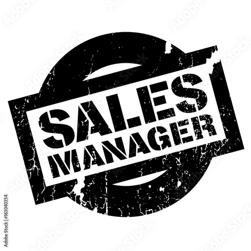 Sales Manager rubber stamp. Grunge design with dust scratches. Effects can be easily removed for a clean, crisp look. Color is easily changed.