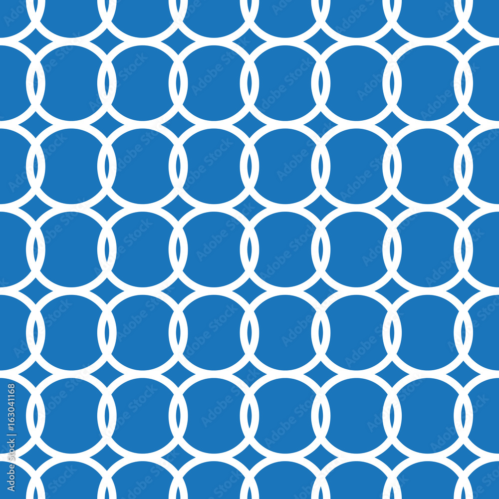 Fototapeta premium Simple repeating texture with circles. Vector seamless pattern.